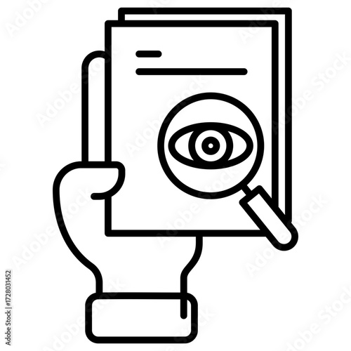 Document Review Outline Icon