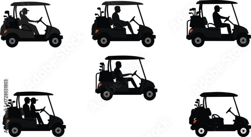 Golf cart, electric vehicle, outdoor transport, small car, leisure driving, recreational vehicle, sports utility, compact ride, mobility, lifestyle transport