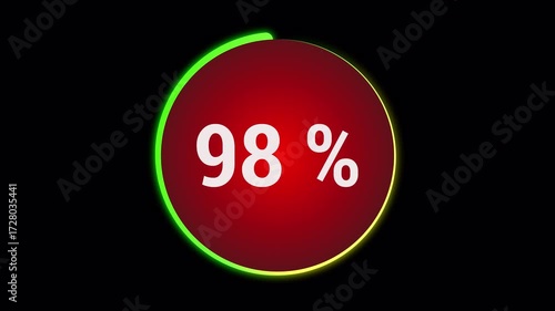 Simple 100 % Circular Progress Bar Animation