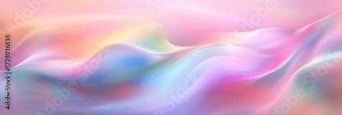 Wallpaper Mural Smooth and colorful abstract waves blending soft pastel hues of pink, blue, purple, and orange creating a calm and dreamy flowing pattern Torontodigital.ca