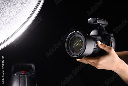 Female hands with photo cam...