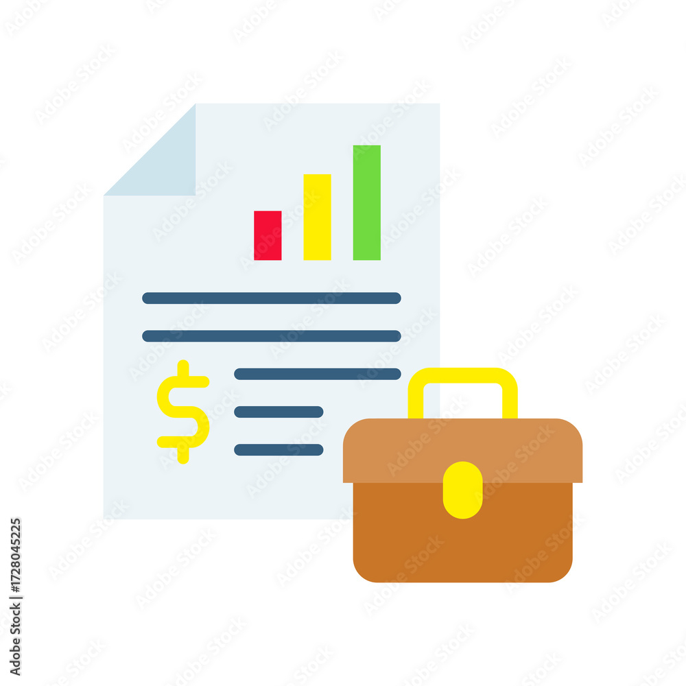 Fototapeta premium Portfolio flat icon