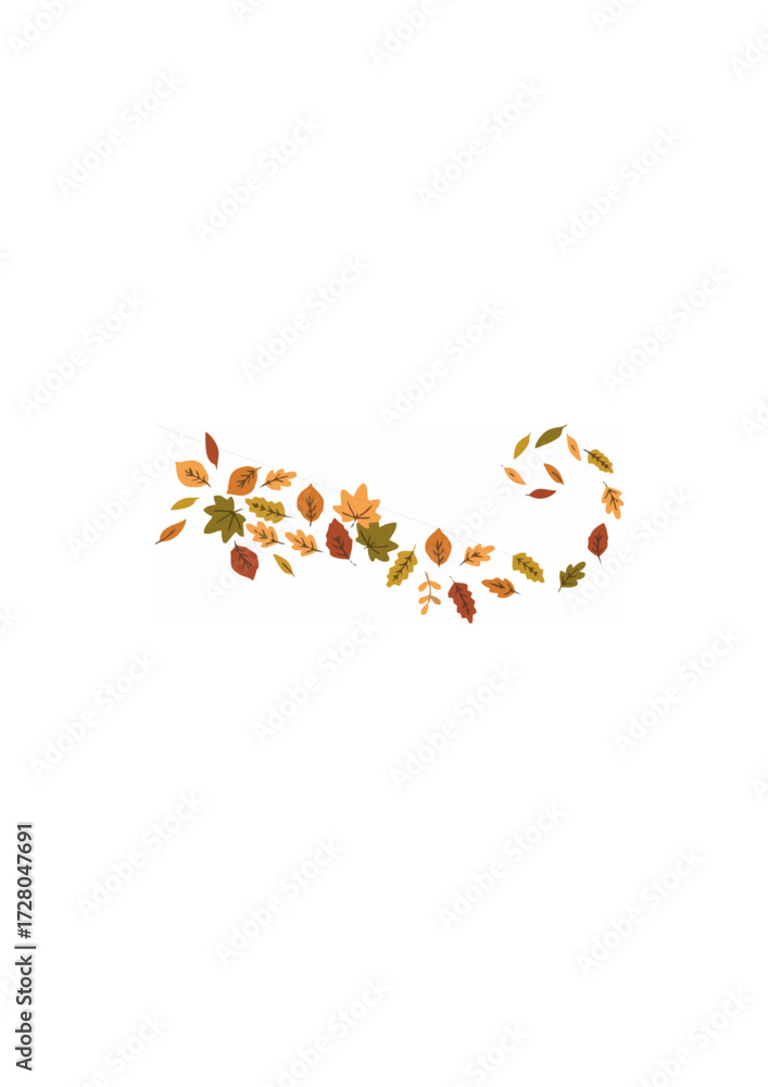 Fototapeta premium elements_swirls_autumn_leaves.ai