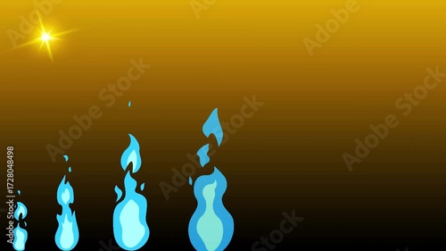 Golden Gradient With A Bright Star In The Upper Left Corner Of The Frame Design Element