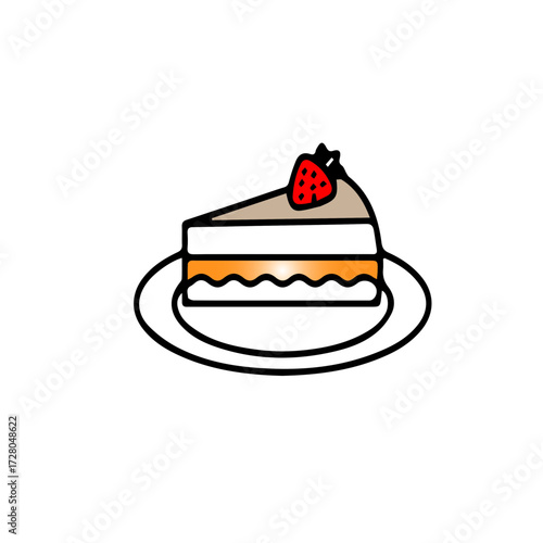 Slice of Strawberry Cake
