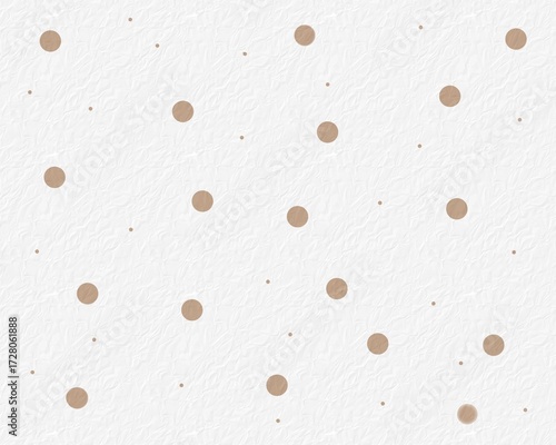 large dots background and small light brown color, crumpled paper effect