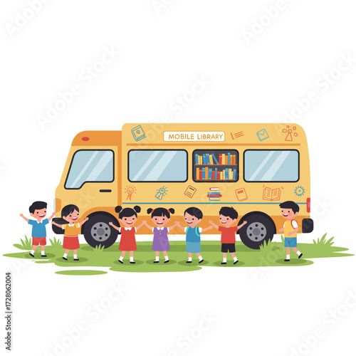 Children's Mobile Library Adventure A Bus Full of Books and Friends