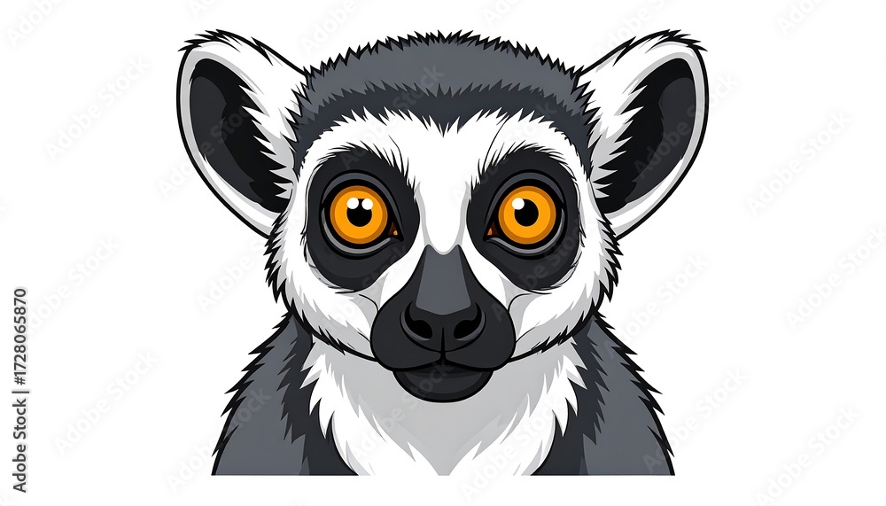 Obraz premium Close-up portrait of a lemur