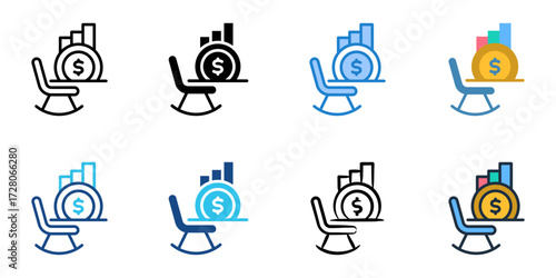 SEP IRA icon set multiple style collection 

