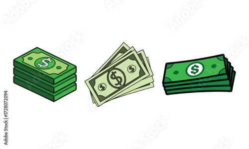 Stack of Dollar Bills Vector