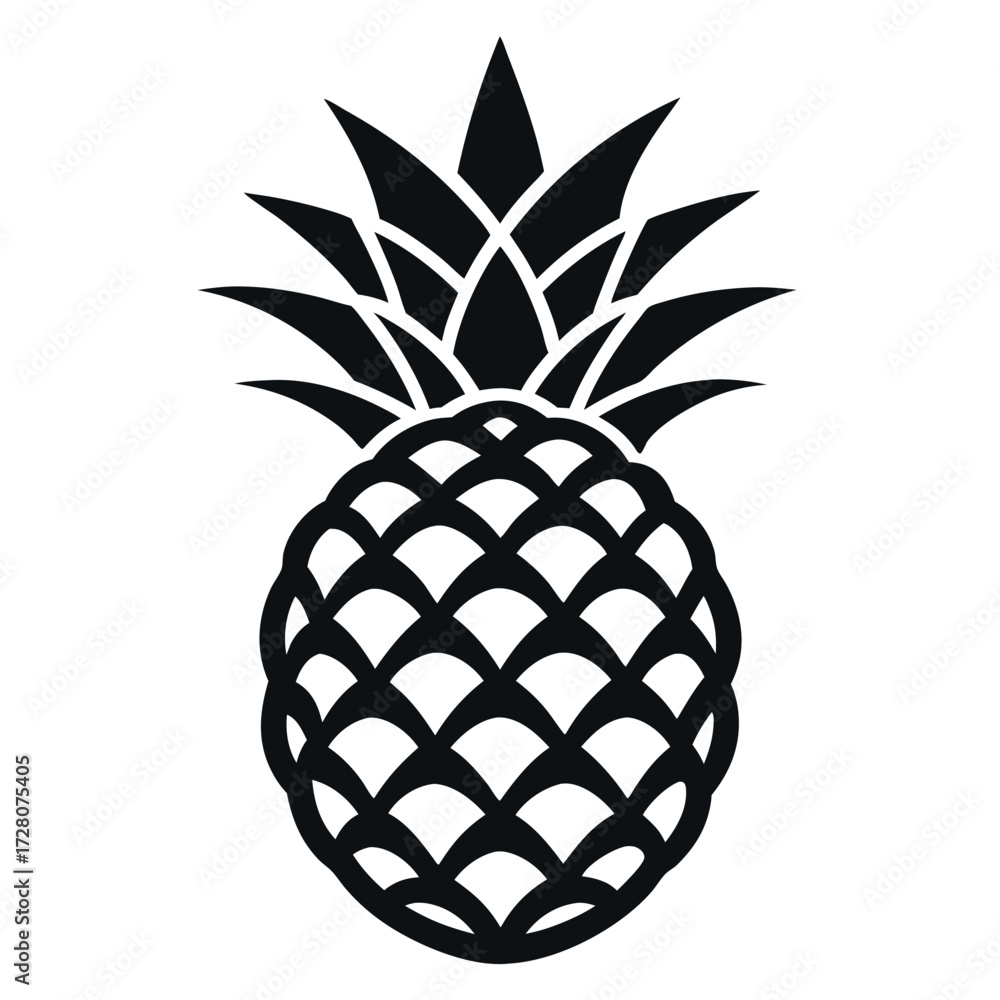 Obraz premium a-pineapple-logo-silhouette-vector-design-eps