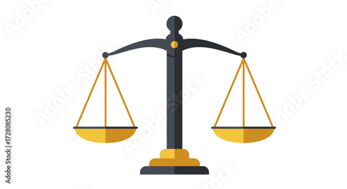 Justice and balance symbolized by scales as a metaphor for fairness