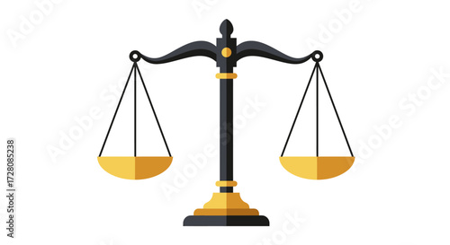 Justice Scale Balancing Legal Matters in a Fair Courtroom Environment