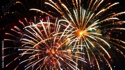 Wallpaper Mural festive fireworks in slow motion on a transparent background Torontodigital.ca