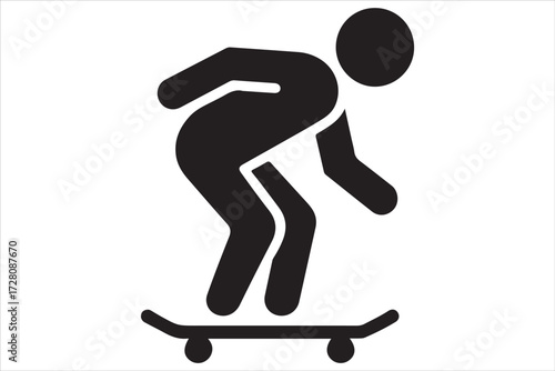 Skateboarding Silhouettes Performing Tricks