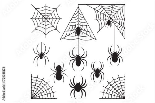 Halloween Spider and Web Collection