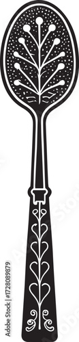 Antique Spoon Vector– Elegant Cutlery Icon