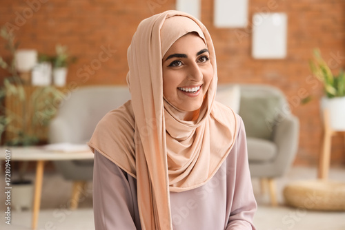 Young Muslim deaf mute woma...