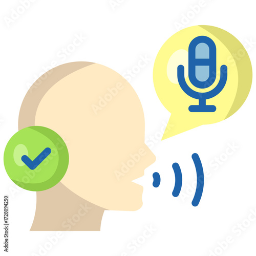 Light Skin Voice Command Icon
