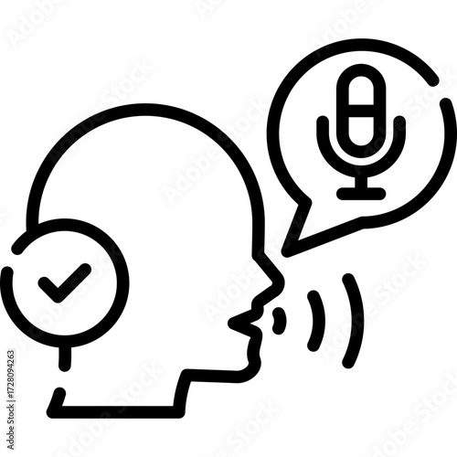Minimalist Voice Recognition Icon