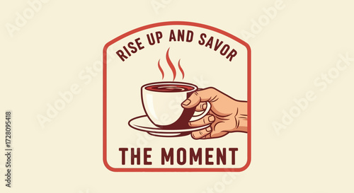 Retro cartoon teapot character giving thumbs up with steam, text 'MORE TEA, PLEASE' and 'STAY STEAMED' on a dark background.