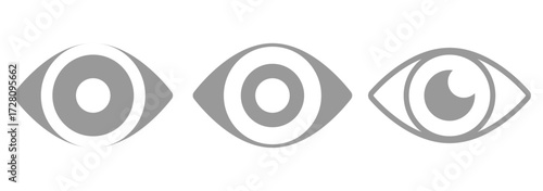 simple eye icon. eyesight symbol vector illustration. eye icon set. vision symbol. eyesight healthcare and medical sign symbol. retina scan eye icons. eps 10