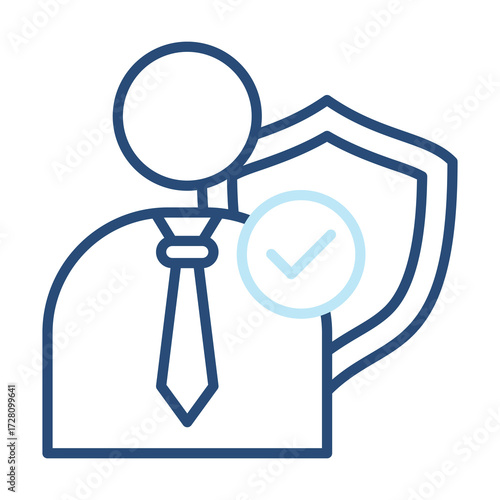 Dependability Icon Color Outline Style. Vector Illustration Design