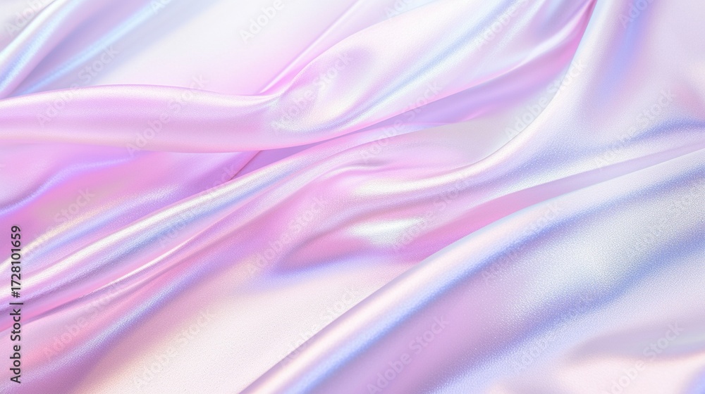 Obraz premium The close-up shot showcases soft flowing lines and rainbow colors in the fabric, creating a dreamy atmosphere, perfect for creative projects or as a cozy, vibrant wallpaper.