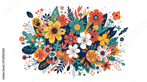 abstract colorful background with flower