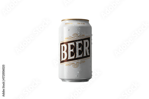 Crisp cold beer can mockup with bold 