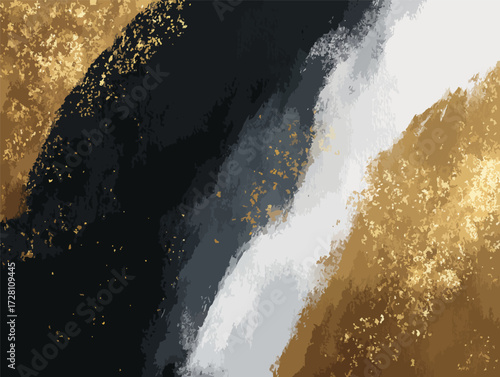 고급스러운 금색과 검은색의 추상적인 질감 배경, 우아하고 세련된 디자인 요소