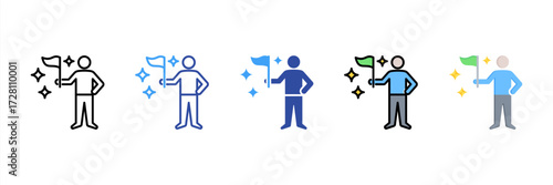 Achievement Multi Style Icon Set