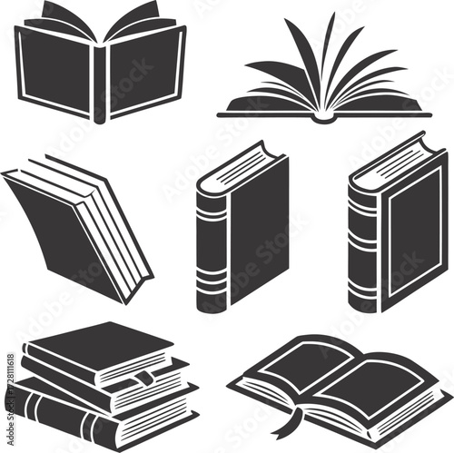 Stack of open books on white, a collection for education and learning