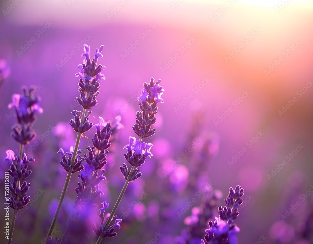 Obraz premium Lavender field at sunset (2)