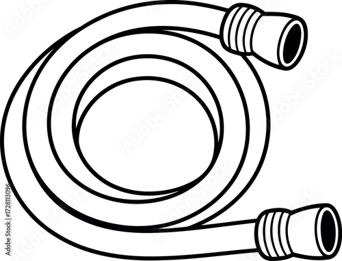 Garden hose flexible water pipe irrigation tool vector