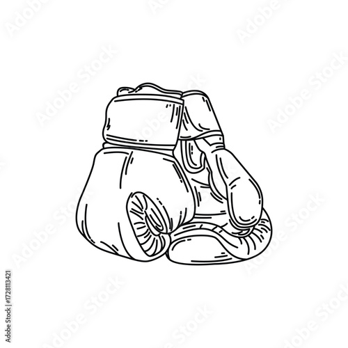 vector illustration of a boxing gloves right and left