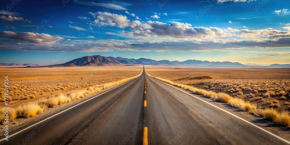 Fototapeta premium Desert road stretching out into the distance