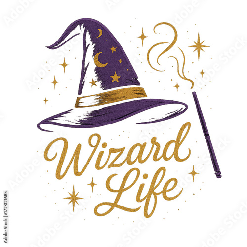 Wizard Life Fantasy spells Magical cartoon