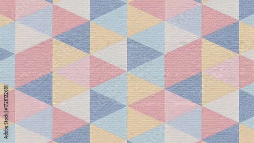 Colorful Geometric Triangle Pattern Background in Pastel Shades, Animated Background
