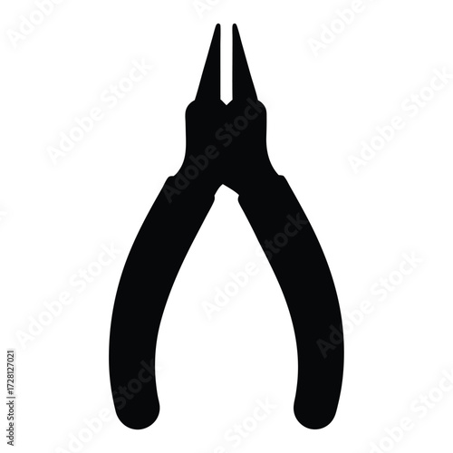 Pliers Tool – Solid Vector Silhouette