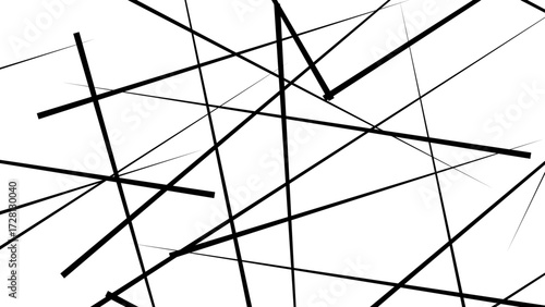 Abstract geometric pattern. Outline monochrome texture. Random chaotic lines abstract geometric pattern texture.