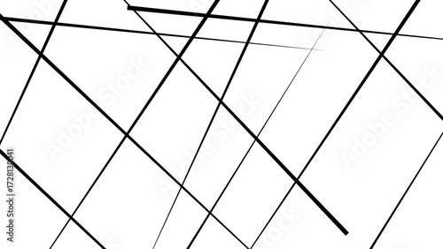 Abstract geometric pattern. Outline monochrome texture. Trendy random diagonal lines image. Random chaotic lines. 