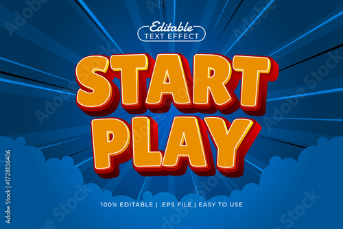 start play editable text effect