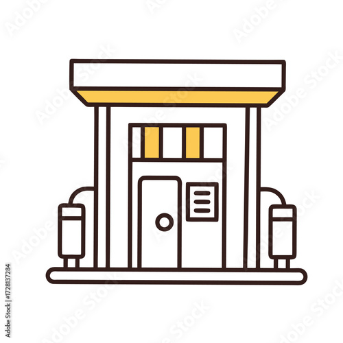 vector illustration of an oil pump