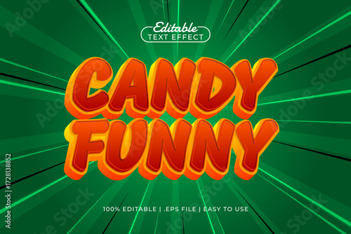 candy funny editable text effect