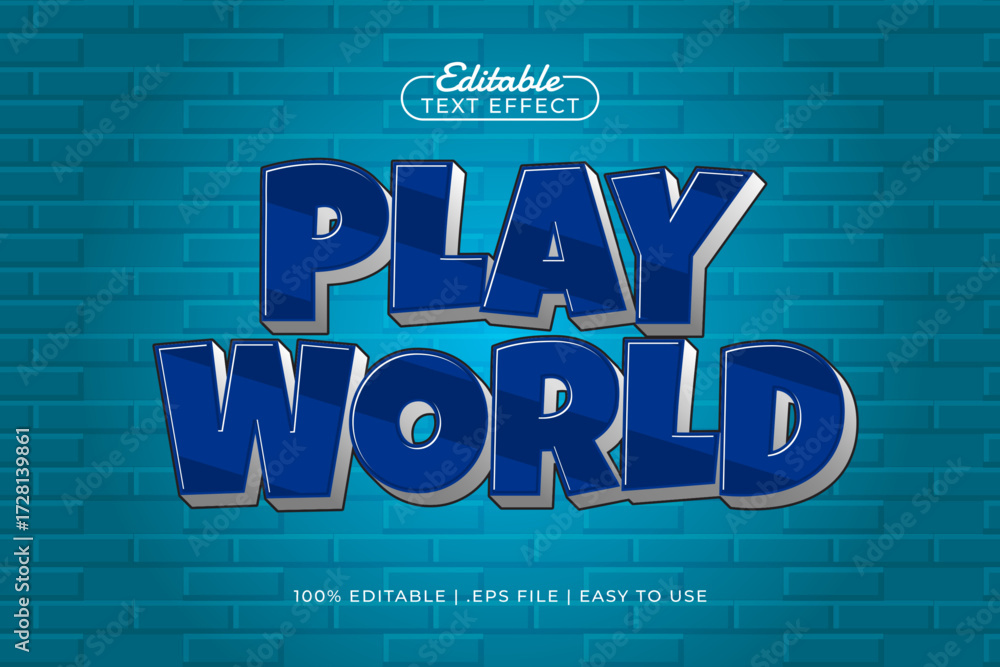 Obraz premium play world editable text effect