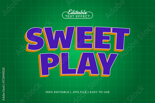 sweet play editable text effect