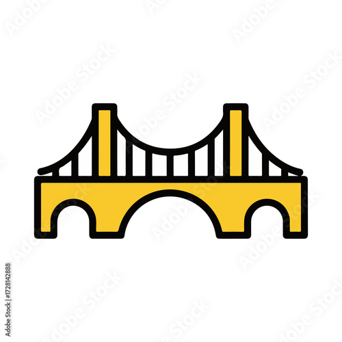 Iconic Golden Gate Bridge Silhouette with Art Deco Inspiration