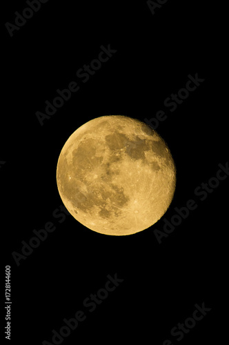 full moon over black