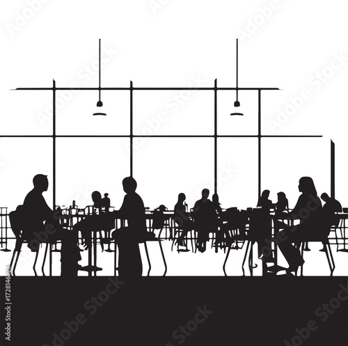 black and white restaurant